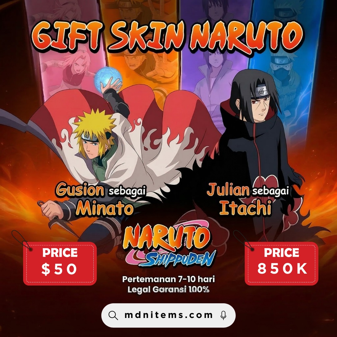 Tanggal Rilis Event Skin Minato Itachi Sebagai Gusion dan Julian